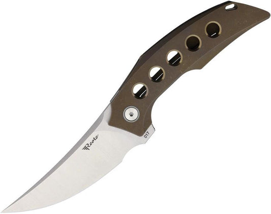 Reate Knives Velocity Framelock Bronze VELOCITY 4 by Reate Knives