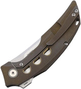 Reate Knives Velocity Framelock Bronze Titanium Handle - 3 Inch Elmax Blade EDC Knife by Reate Knives