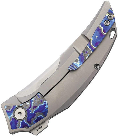 Reate Knives Velocity Framelock Zircuti Velocity 5 EDC Knife With Elmax Blade And Titanium Handle by Reate Knives