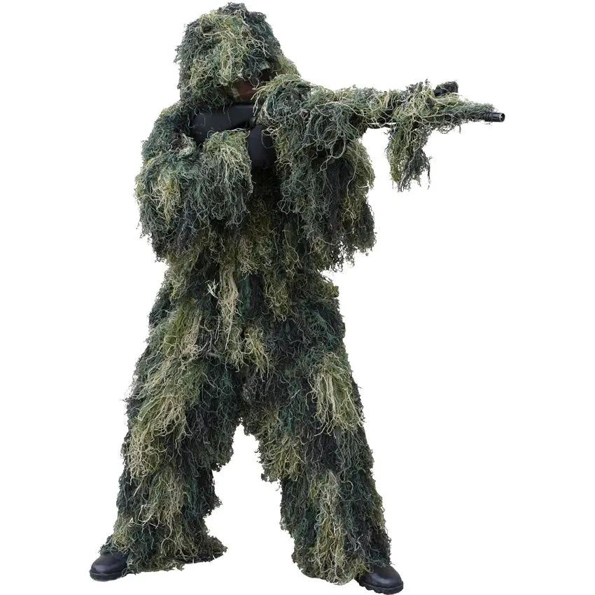 Red Rock Outdoor Gear Ghillie Suit Woodland 5-Piece for Hunters and Photographers Lightweight Camouflage by Red Rock Outdoor Gear