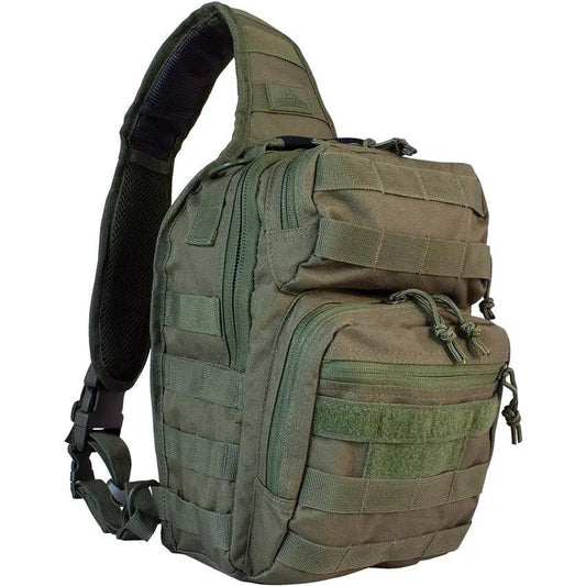 Red Rock Rover Sling Pack Olive Drab Compact MOLLE Crossbody For Travelers And Outdoor Use Tablet Friendly Ambidextrous by Red Rock Outdoor Gear