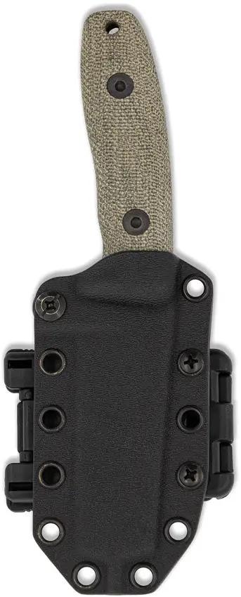 Reiff Knives Circadian Fixed Blade - Green Canvas Micarta Handle CPM MagnaCut Sheepsfoot Blade Full Tang Kydex Sheath by Reiff Knives