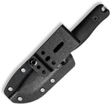 Reiff Knives F3 EDC Fixed Blade - CPM-3V Carbon Steel Blade With Black Canvas Micarta Handle And Kydex Sheath by Reiff Knives