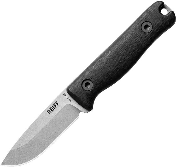 Reiff Knives F3 EDC Fixed Blade Blk Ltr F3019BCMBRCR by Reiff Knives