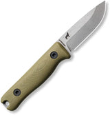 Reiff Knives F3 EDC Fixed Blade - 2.9in Saber Ground MagnaCut Blade With OD Green G10 Handle by Reiff Knives