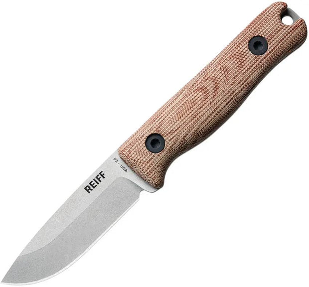 Reiff Knives F3 EDC Fixed Blade Natural Ky F3019NCMBLKA by Reiff Knives