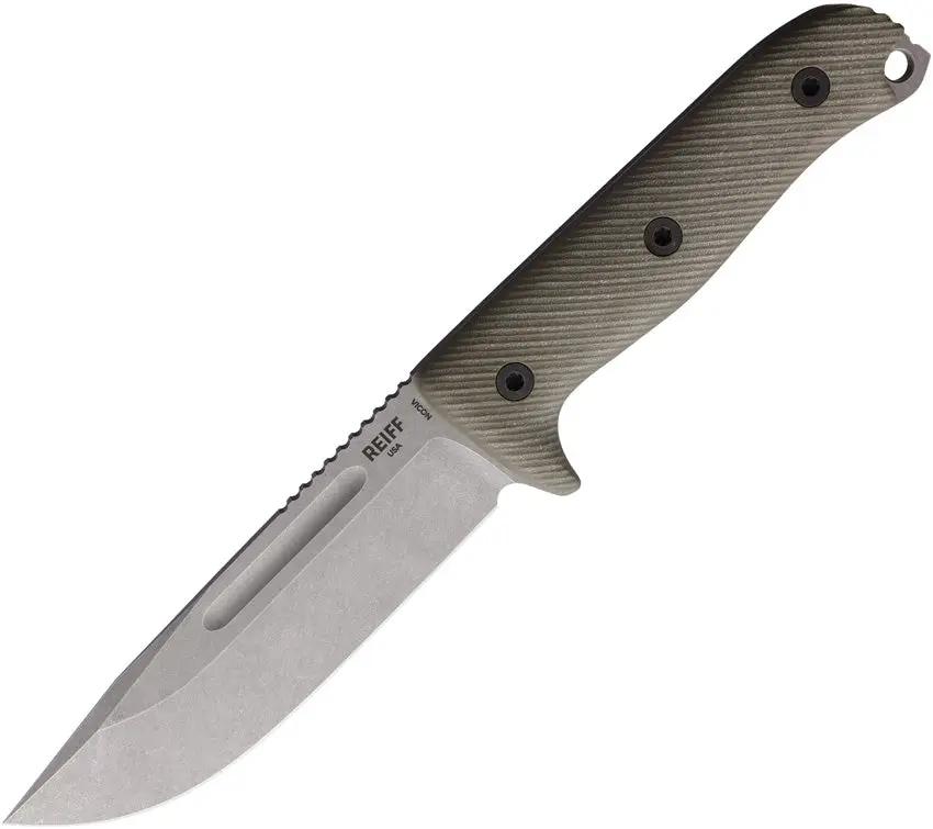 Reiff Knives Vicon Fixed Blade Grn G10 VN119ODGBLKA by Reiff Knives