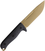 Reiff Knives Vicon Fixed Blade - MagnaCut CPM Steel, Dark Earth PVD Coated Blade, Black G10 Handle by Reiff Knives
