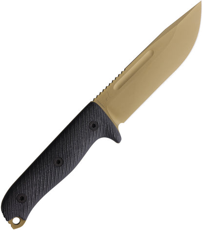 Reiff Knives Vicon Fixed Blade - MagnaCut CPM Steel, Dark Earth PVD Coated Blade, Black G10 Handle by Reiff Knives