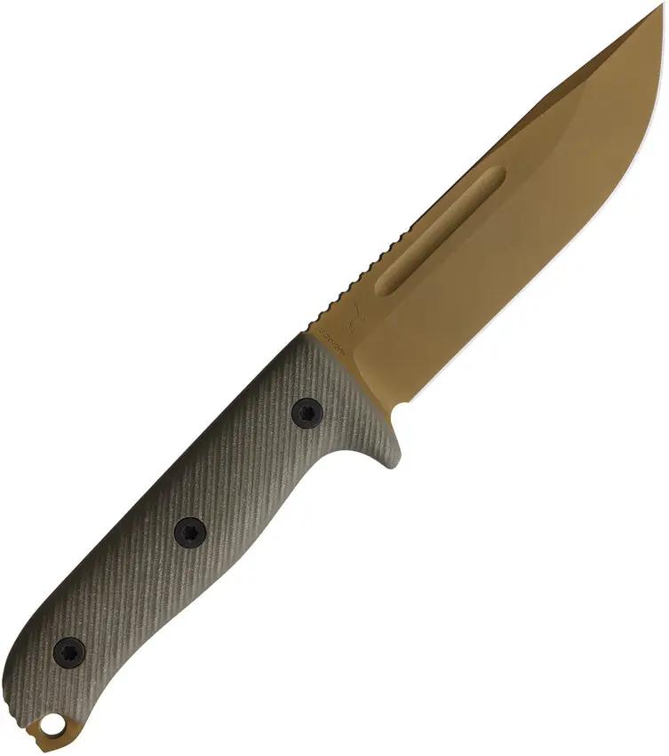Reiff Knives Vicon Fixed Blade Grn G10 FDE VN11DODGBLKA by Reiff Knives