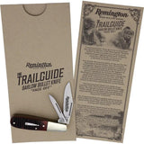 Remington Bullet Barlow 2022 - 3.5 Inch Closed Satin Finish Stainless Clip And Pen Blades Brown Jigged Bone Handle by Remington