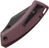Revo Canyon Button Lock Plum Knife - Compact EDC Blade With 4Cr13MoV Stainless Steel by Revo