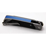 Revo Duo Linerlock Drop Point Knife - Stonewash 9Cr18MoV Blade With Black G10 Handle Guthook by Revo