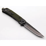 Revo Duo Linerlock Drop Point OD Green - 9Cr18MoV Stainless Guthook And Drop Point Blades, Olive Drab G10 Handle by Revo