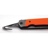 Revo Duo Linerlock Drop Point Gut Hook Knife - Dual Blades With Orange G10 Handle by Revo