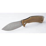 Revo Ness Linerlock Brown Micarta - D2 Tool Steel Blade With Extended Tang, Lanyard Hole And Clip by Revo