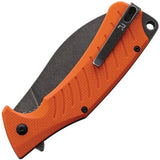 Revo Ness Linerlock Orange - D2 Tool Steel Blade With Orange G10 Handle And Pocket Clip by Revo