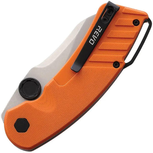 Revo Recoil Linerlock Orange Knife - Assisted Opening With 9Cr18MoV Stainless Blade And G10 Handle by Revo