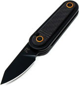 Revo Spirit Button Lock - Black Stonewash 14C28N Stainless Blade With Carbon Fiber Onlay And Lanyard Hole by Revo