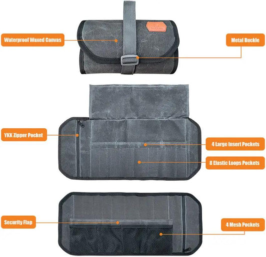 Roaring Fire Pioneer Mini Tool Roll PIONEER-MINI-TOOL-ROLL-GREEN by Roaring Fire