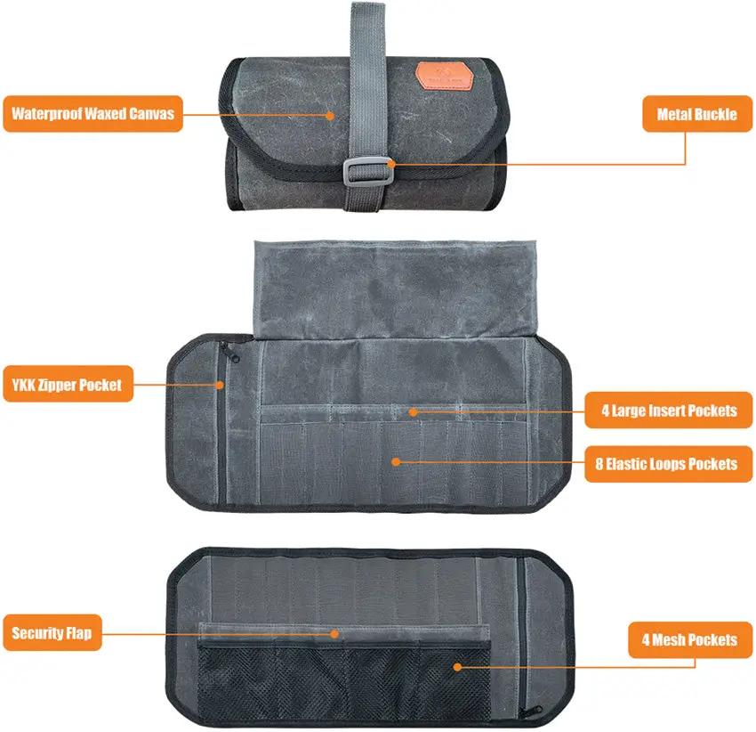 Roaring Fire Pioneer Mini Tool Roll PIONEER-MINI-TOOL-ROLL-GREEN by Roaring Fire