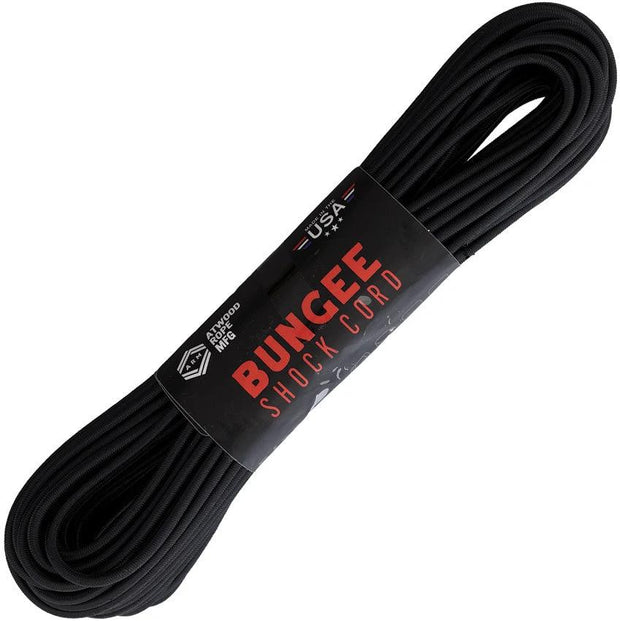 Atwood Rope MFG Bungee Shock Cord 50ft Black SC01-50 BLACK by Atwood Rope MFG