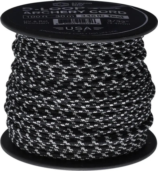 Atwood Rope Mfg D Loop Cord Black Glow 100 Ft 345 Lb Test Outdoor Rope for Climbing by Atwood Rope MFG