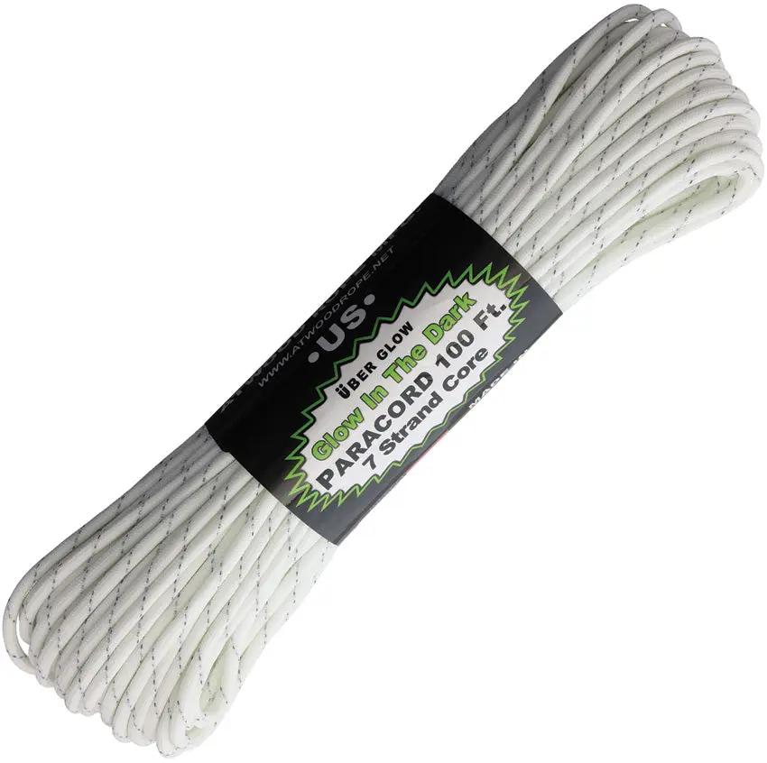 Atwood Rope Mfg 550 Paracord Reflective Glow 100ft UV Resistant All Weather Camping Survival Gear by Atwood Rope MFG