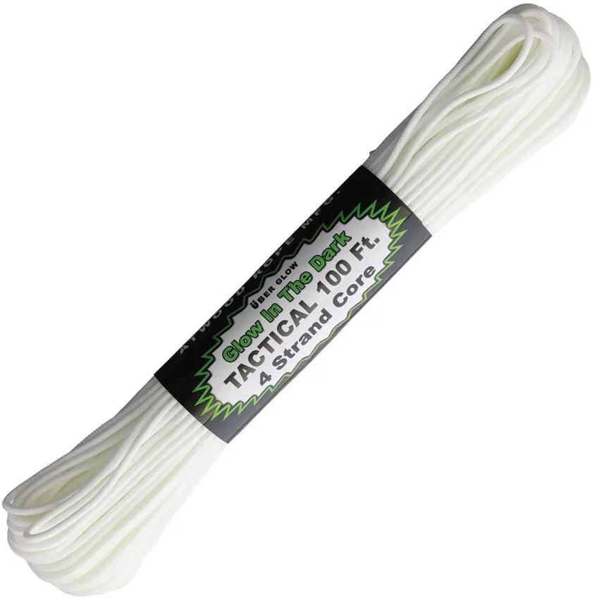 Atwood Rope MFG Tactical Paracord Glow GLOW TC100 100ft for Outdoors Glows 14 Hours UV Resistant by Atwood Rope MFG