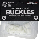Atwood Rope Mfg Paracord Buckle Uber Glow 0.38in Curved Side Release 56Lb Glows 14 Hours Pack Of 10 Outdoors by Atwood Rope MFG