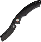 Red Horse Knife Works Hell Razor Linerlock Marble RH010 MARBLED CF PVD BLAC by Red Horse Knife Works