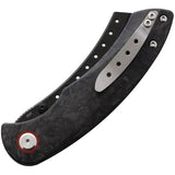 Red Horse Knife Works Hell Razor Linerlock Marble RH010 MARBLED CF PVD BLAC by Red Horse Knife Works