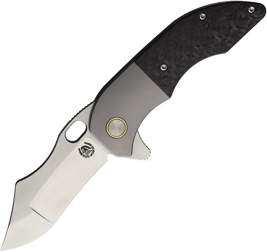 Red Horse Knife Works War Pig Framelock CF SATIN by Red Horse Knife Works
