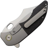 Red Horse Knife Works War Pig Framelock - Satin S35VN Blade With Titanium Carbon Fiber Inlay by Red Horse Knife Works