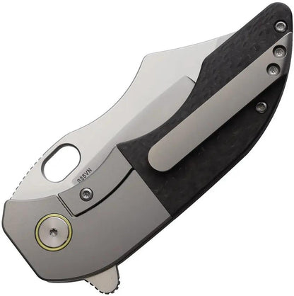 Red Horse Knife Works War Pig Framelock - Satin S35VN Blade With Titanium Carbon Fiber Inlay by Red Horse Knife Works