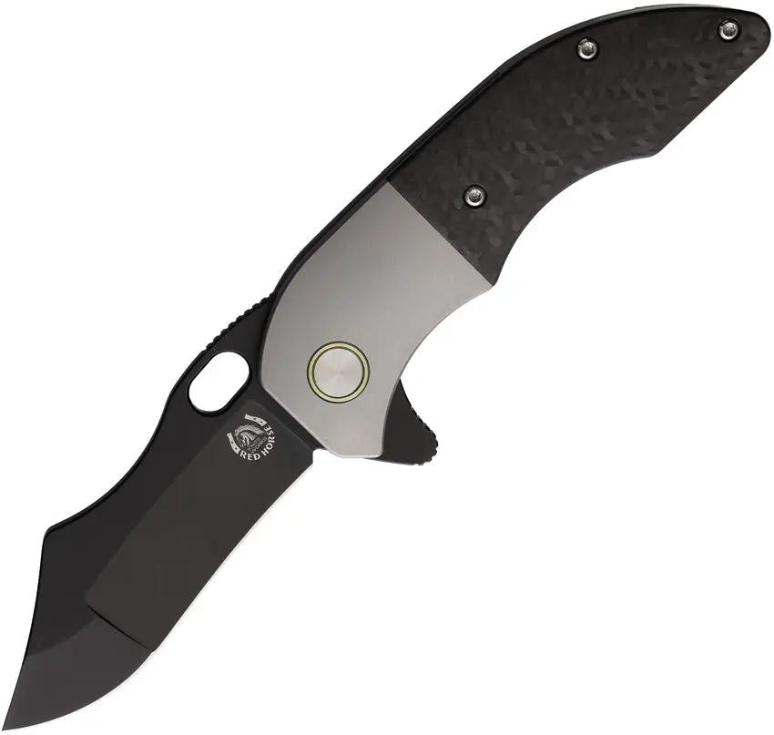 Red Horse Knife Works War Pig Framelock Black PVD BLACK by Red Horse Knife Works