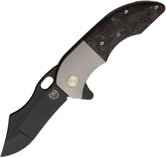 Red Horse Knife Works War Pig Framelock RedCF RMCF PVD BLACK by Red Horse Knife Works