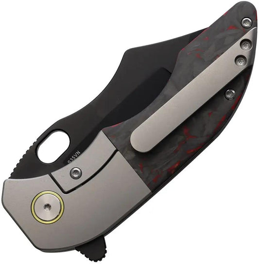 Red Horse Knife Works War Pig Framelock RedCF RMCF PVD BLACK by Red Horse Knife Works