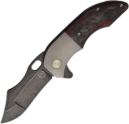 Red Horse Knife Works War Pig Framelock RedCF RMCF BSW by Red Horse Knife Works