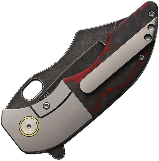 Red Horse Knife Works War Pig Framelock RedCF RMCF BSW by Red Horse Knife Works