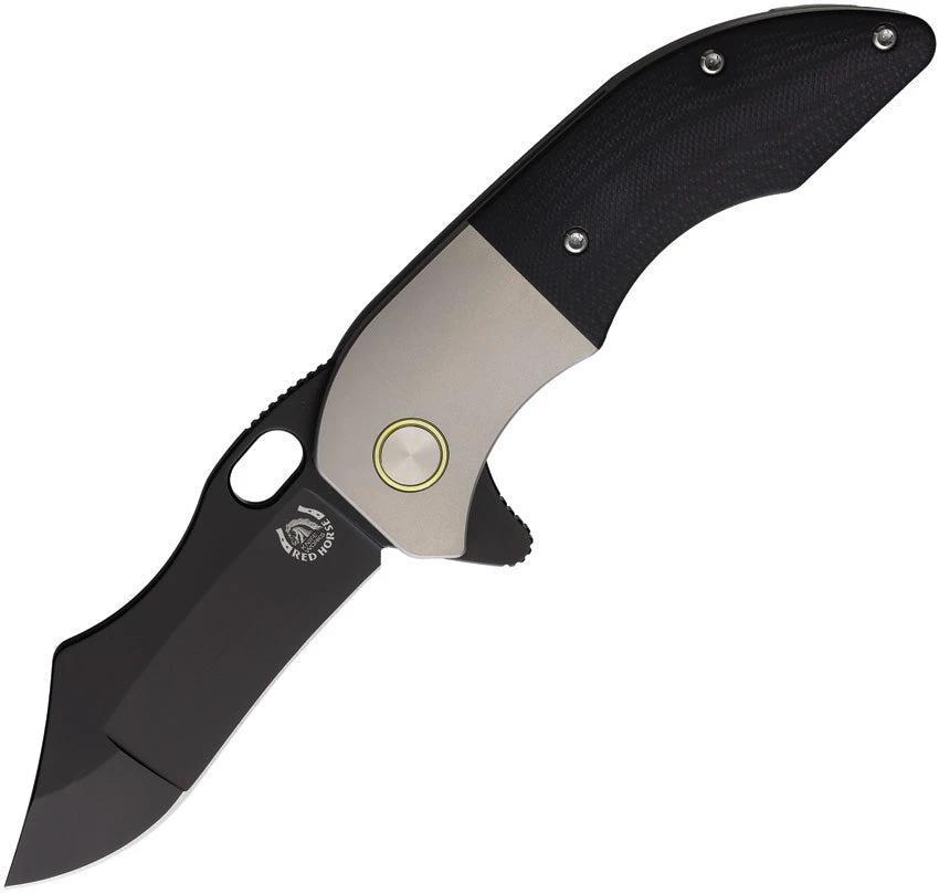 Red Horse Knife Works War Pig Framelock G10 BK G10 PVD BK by Red Horse Knife Works