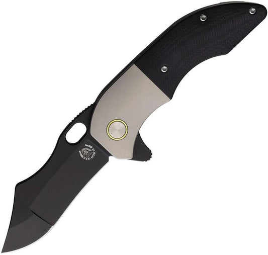 Red Horse Knife Works War Pig Framelock G10 BK G10 PVD BK by Red Horse Knife Works