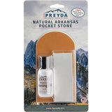 RH Preyda Arkansas Pocket Stone 30997 - Portable Hard Arkansas Stone With Leather Pouch And Honing Oil by RH Preyda