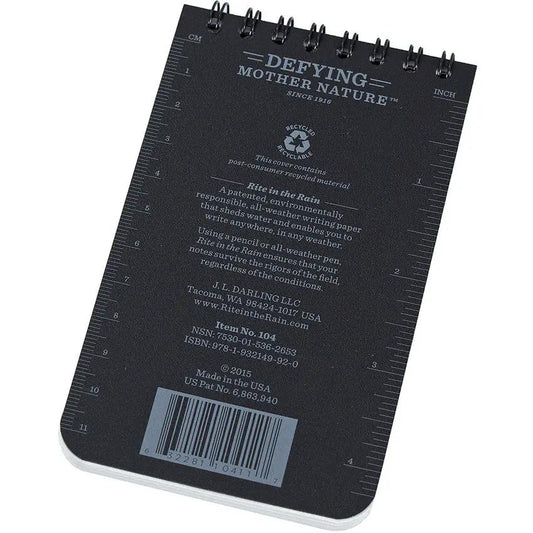 Rite In The Rain Field Interview Notebook 3x5 Police Miranda Rights Waterproof Weatherproof by Rite in the Rain