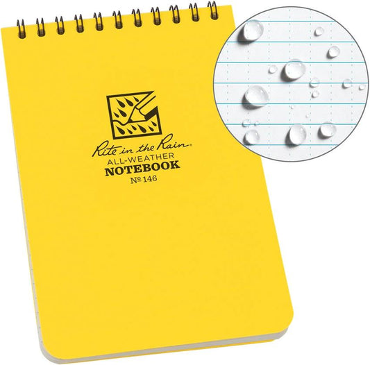 Rite in the Rain Top Spiral Notebook 4x6in 146 by Rite in the Rain