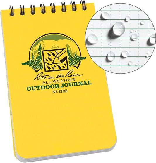 Rite in the Rain Top Spiral Yellow Notebook 3x5 1735 by Rite in the Rain