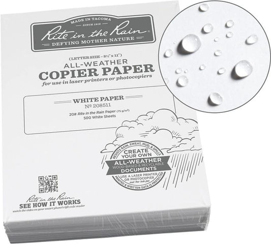 Rite in the Rain Copier Paper White 500 Sheets 208511 by Rite in the Rain
