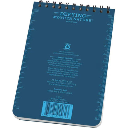 Rite In The Rain Top Spiral Notebook 4x6 Blue For Fieldwork by Rite in the Rain