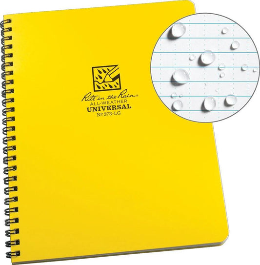 Rite in the Rain Large Side Spiral Yellow 373-LG by Rite in the Rain