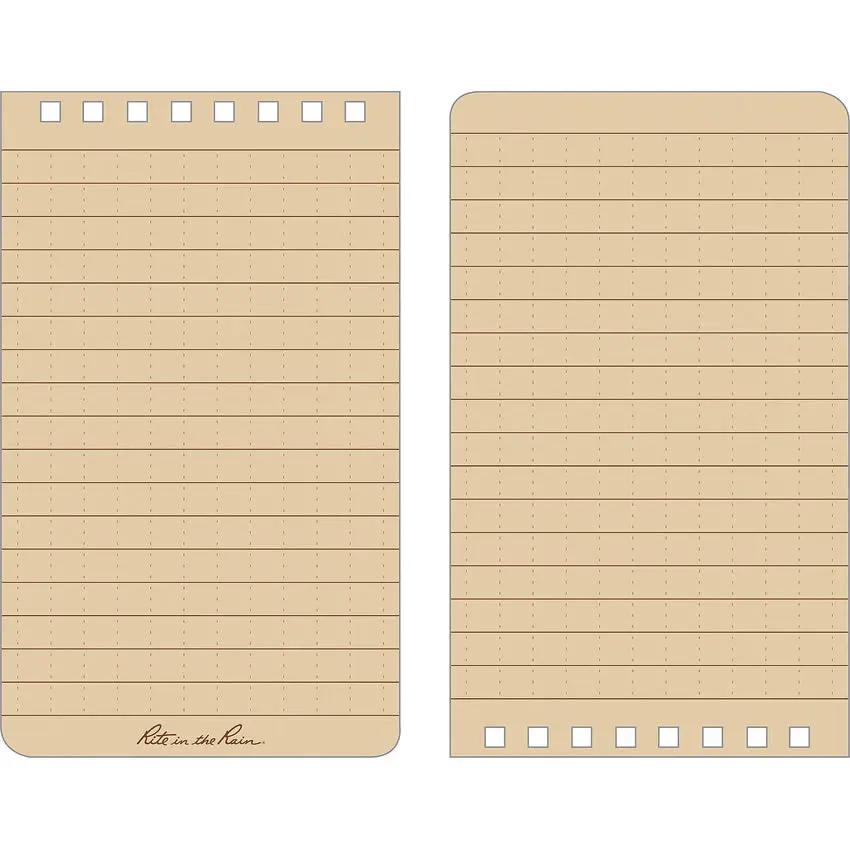 Rite In The Rain 3x5 Top Spiral Notebook Brown Polydura Compact Field Journal For Professionals Students Outdoors by Rite in the Rain